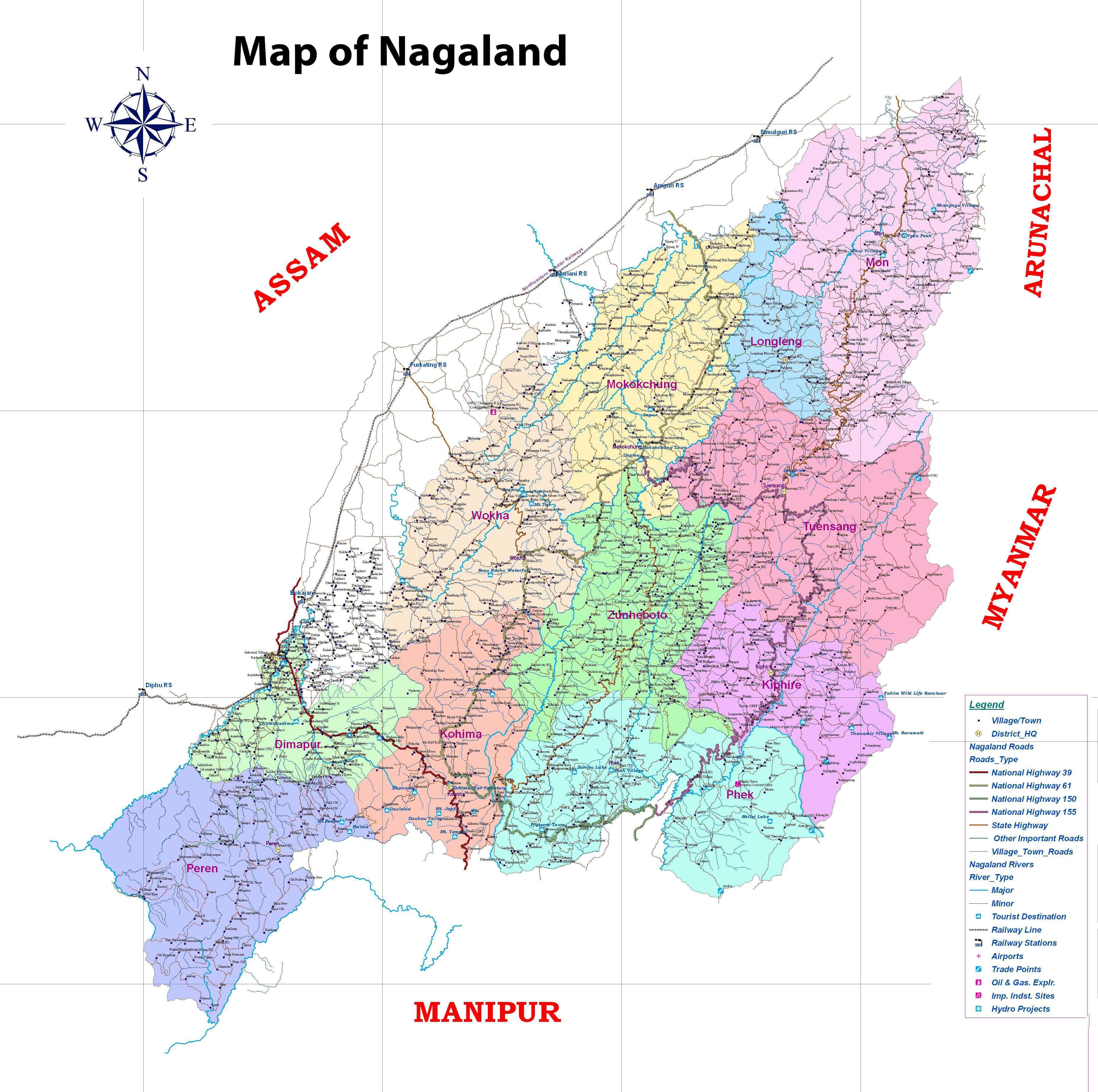 GIS map of Nagaland