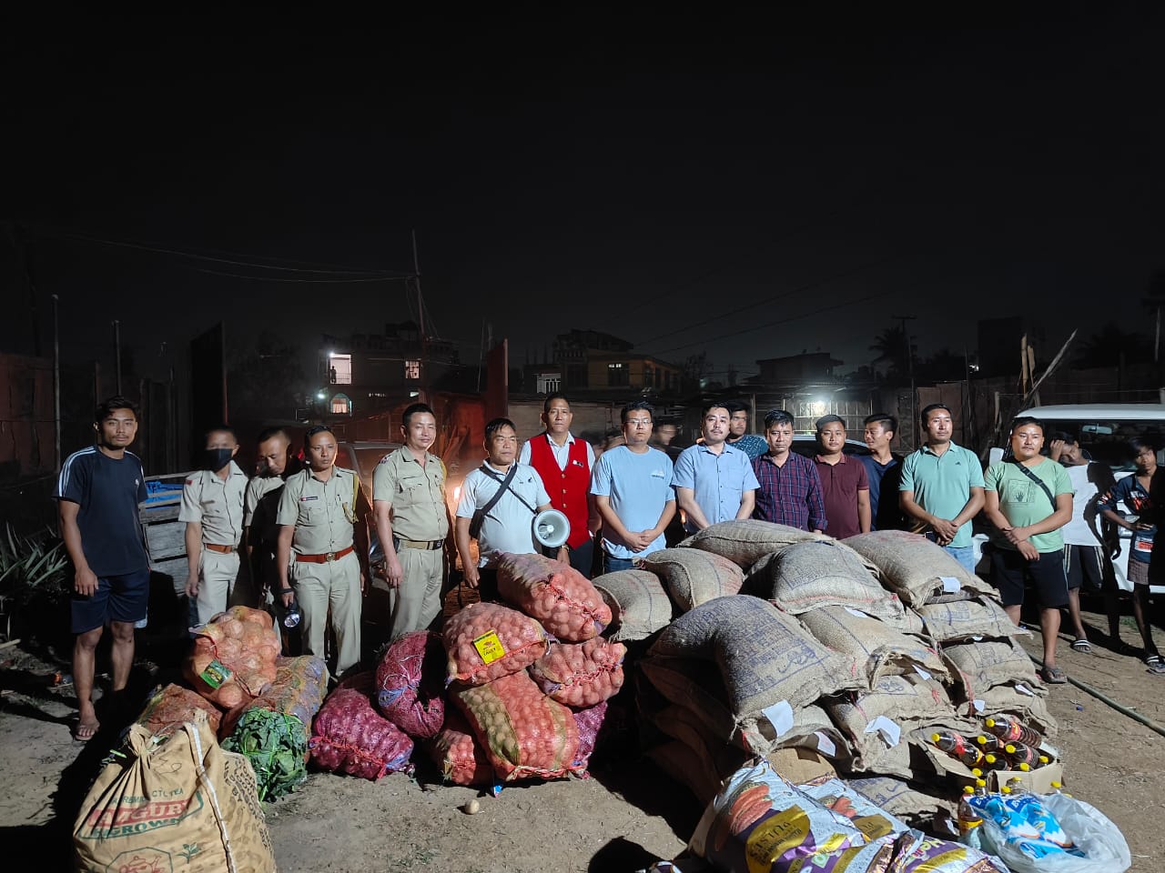 Relief Material provided to fire victims ofBurma Camp East Block colony, Dimapur