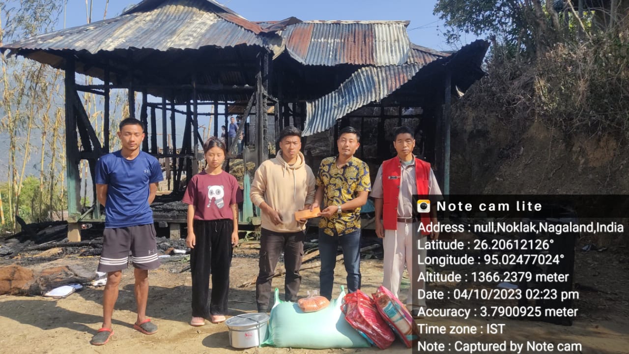 Relief extended to fire affected victims at Noklak